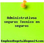 Administrativoa seguros Tecnico en seguros