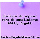 analista de seguros ramo de cumplimiento &8211; Bogotá