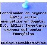 Corodinador de seguros &8211; sector energético en Bogotá, D.C. &8211; Importante empresa del sector Energético