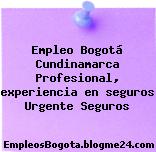 Empleo Bogotá Cundinamarca Profesional, experiencia en seguros Urgente Seguros