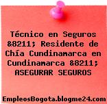 Técnico en Seguros &8211; Residente de Chía Cundinamarca en Cundinamarca &8211; ASEGURAR SEGUROS
