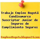 Trabajo Empleo Bogotá Cundinamarca Suscriptor Junior de Seguros de Cumplimiento Seguros