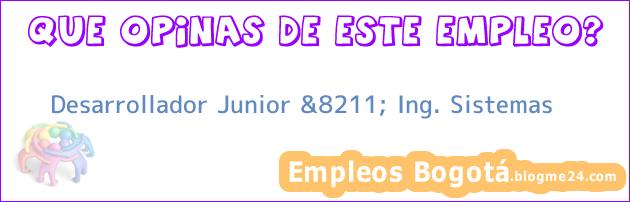 Desarrollador Junior &8211; Ing. Sistemas