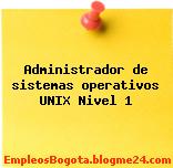 Administrador de sistemas operativos UNIX Nivel 1