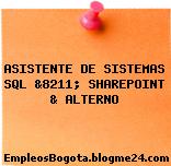 ASISTENTE DE SISTEMAS SQL &8211; SHAREPOINT & ALTERNO