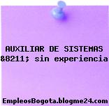 AUXILIAR DE SISTEMAS &8211; Sin experiencia