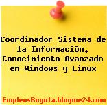 Coordinador Sistema de la Información. Conocimiento Avanzado en Windows y Linux