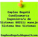 Empleo Bogotá Cundinamarca Ingeniero/a de Sistemas &8211; manejo Sistema Uno Sistemas