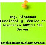Ing. Sistemas Funcional y Técnico en Tesorería &8211; SQL Server
