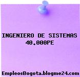 INGENIERO DE SISTEMAS 40.000PE