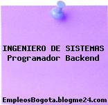 INGENIERO DE SISTEMAS Programador Backend