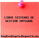 LIDER SISTEMAS DE GESTION INTEGRAL
