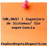 (MR.069) | Ingeniero de Sistemas/ Sin experiencia