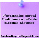 OfertaEmpleo Bogotá Cundinamarca Jefe de sistemas Sistemas