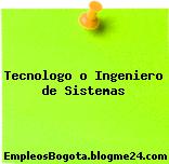 Tecnologo o Ingeniero de Sistemas