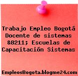 Trabajo Empleo Bogotá Docente de sistemas &8211; Escuelas de Capacitación Sistemas