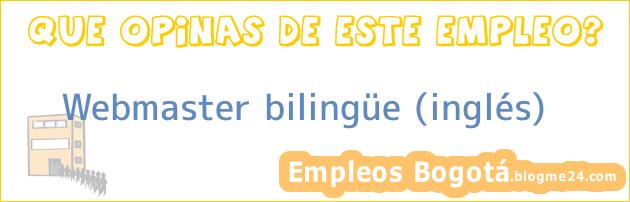 Webmaster bilingüe (inglés)