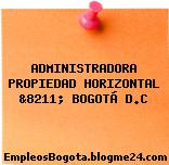ADMINISTRADORA PROPIEDAD HORIZONTAL &8211; BOGOTÁ D.C