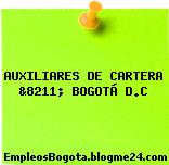 AUXILIARES DE CARTERA &8211; BOGOTÁ D.C