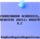 COORDINADOR ACADEMICO, REQUIERE &8211; BOGOTÁ D.C
