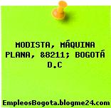 MODISTA, MÁQUINA PLANA, &8211; BOGOTÁ D.C