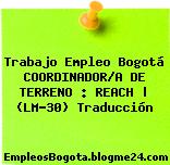 Trabajo Empleo Bogotá COORDINADOR/A DE TERRENO : REACH | (LM-30) Traducción