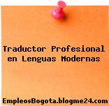 Traductor Profesional en Lenguas Modernas