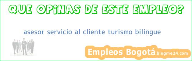 asesor servicio al cliente turismo bilingue