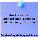 Analista de Operaciones Compras Hoteleria y Turismo
