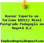 Asesor Experto en Turismo &8211; Nivel Postgrado Pedagogía en Bogotá D.C