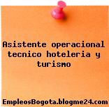 Asistente operacional tecnico hoteleria y turismo