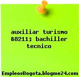auxiliar turismo &8211; bachiller tecnico