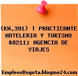 (KW.391) | PRACTICANTE HOTELERIA Y TURISMO &8211; AGENCIA DE VIAJES