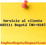 Servicio al cliente &8211; Bogotá [NX-910]