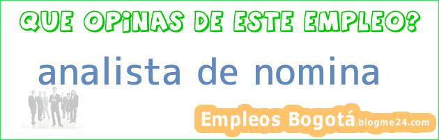 analista de nomina