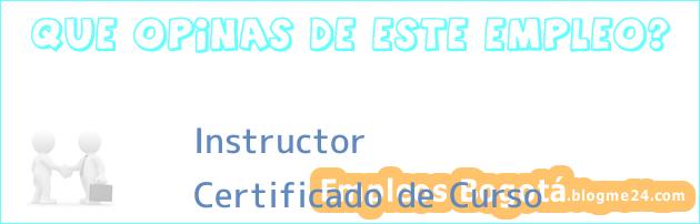 Instructor|Certificado de Curso