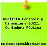 Analista Contable y Financiera &8211; Contadora Pública