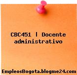 CBC451 | Docente administrativo