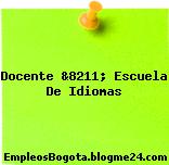 Docente &8211; Escuela De Idiomas