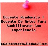 Docente Académico | Docente De Artes Para Bachillerato Con Experiencia