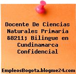 Docente De Ciencias Naturales Primaria &8211; Bilingue en Cundinamarca Confidencial