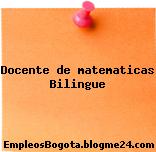 Docente de matematicas Bilingue