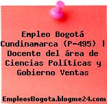 Empleo Bogotá Cundinamarca (P-495) | Docente del área de Ciencias Políticas y Gobierno Ventas