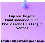 Empleo Bogotá Cundinamarca X-39 Profesional Bilingüe Ventas
