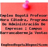 Empleo Bogotá Profesor Hora Cátedra, Programa De Administración De Empresas : Campus Barrancabermeja Ventas