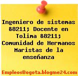 Ingeniero de sistemas &8211; Docente en Tolima &8211; Comunidad de Hermanos Maristas de la enseñanza