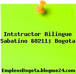 Intstructor Bilingue Sabatino &8211; Bogota