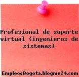 Profesional de soporte virtual (ingenieros de sistemas)