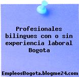Profesionales bilingues con o sin experiencia laboral Bogota