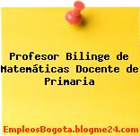 Profesor Bilinge de Matemáticas Docente de Primaria